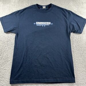 VINTAGE American‎ Choppers Shirt Mens Large Blue Double Sided Y2K Biker Moto USA